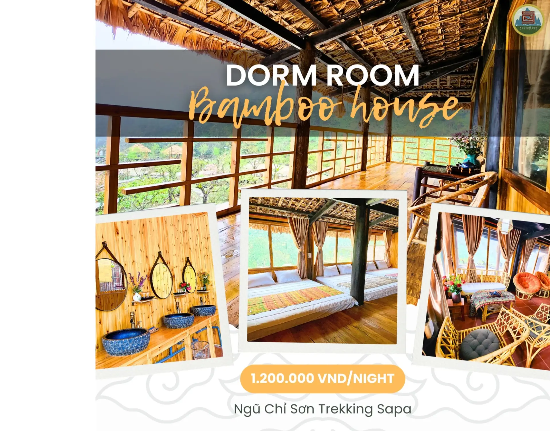 Phòng dorm tập thể – Nhà sàn